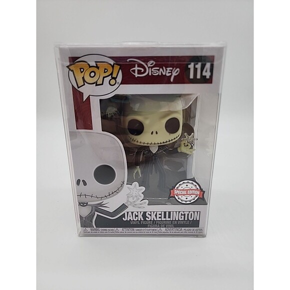 Funko Pop! Disney NBC Jack Skellington w/Snowflake #114 Exclusive With Protector - Picture 1 of 6